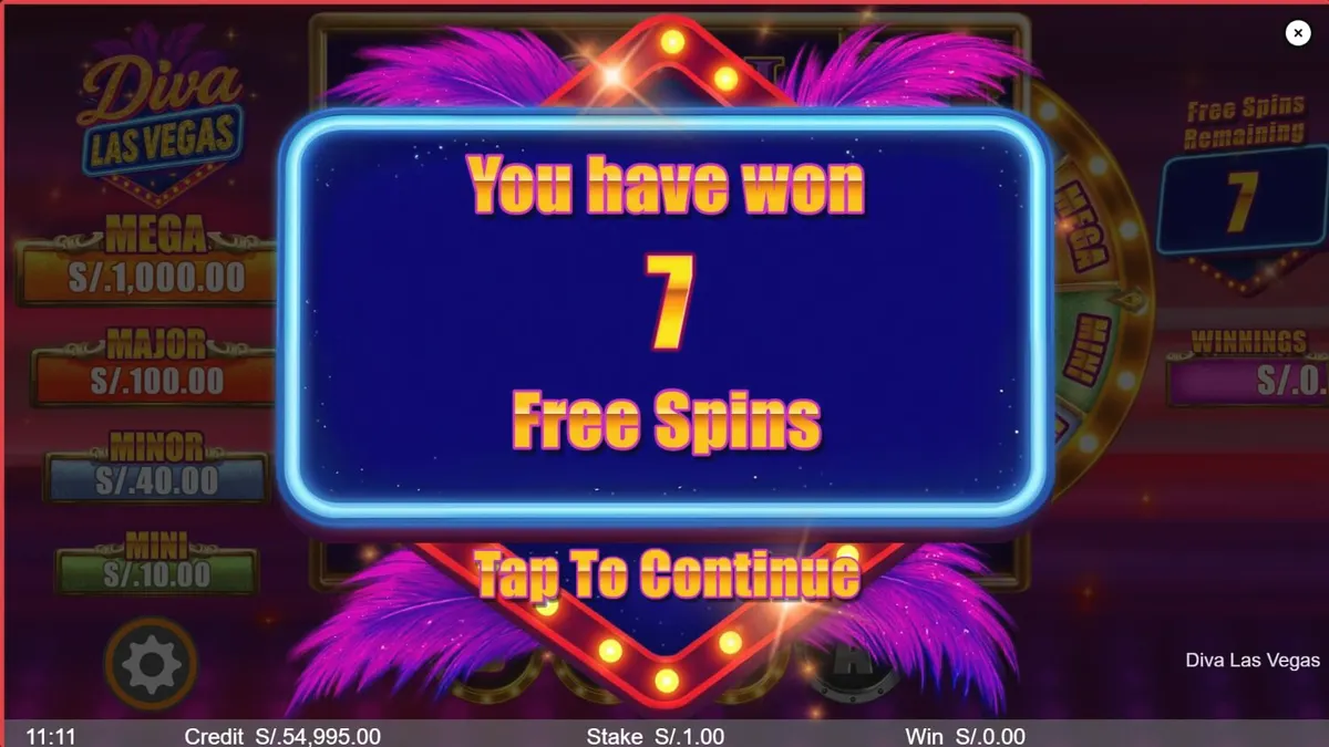 Tampilan visual slot Diva Las Vegas dengan tema gemerlap panggung kasino